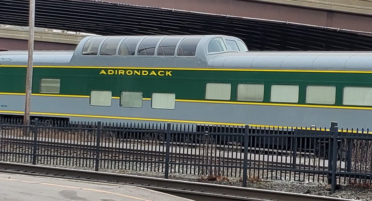 Adirondack Scenic Railroad Dome Car in Utica, NY.