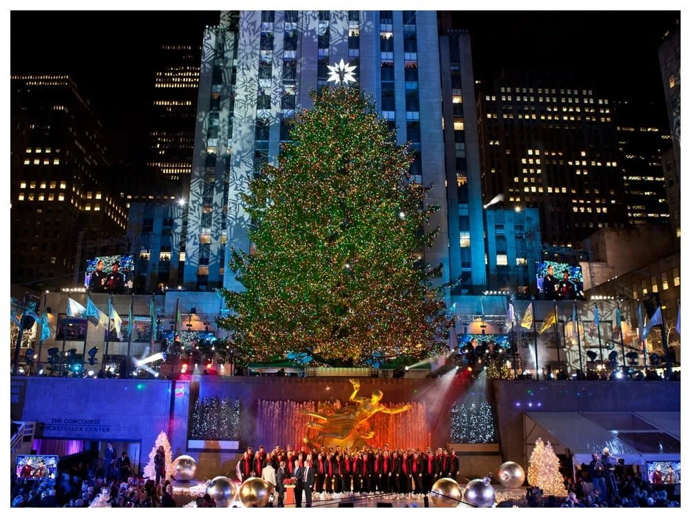 Rockefeller Center Tree Lighting New York by Rail
