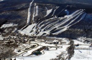 An aerial view of the largest ski resort in Central New York. | Photo from Greek Peak Mountain Resort