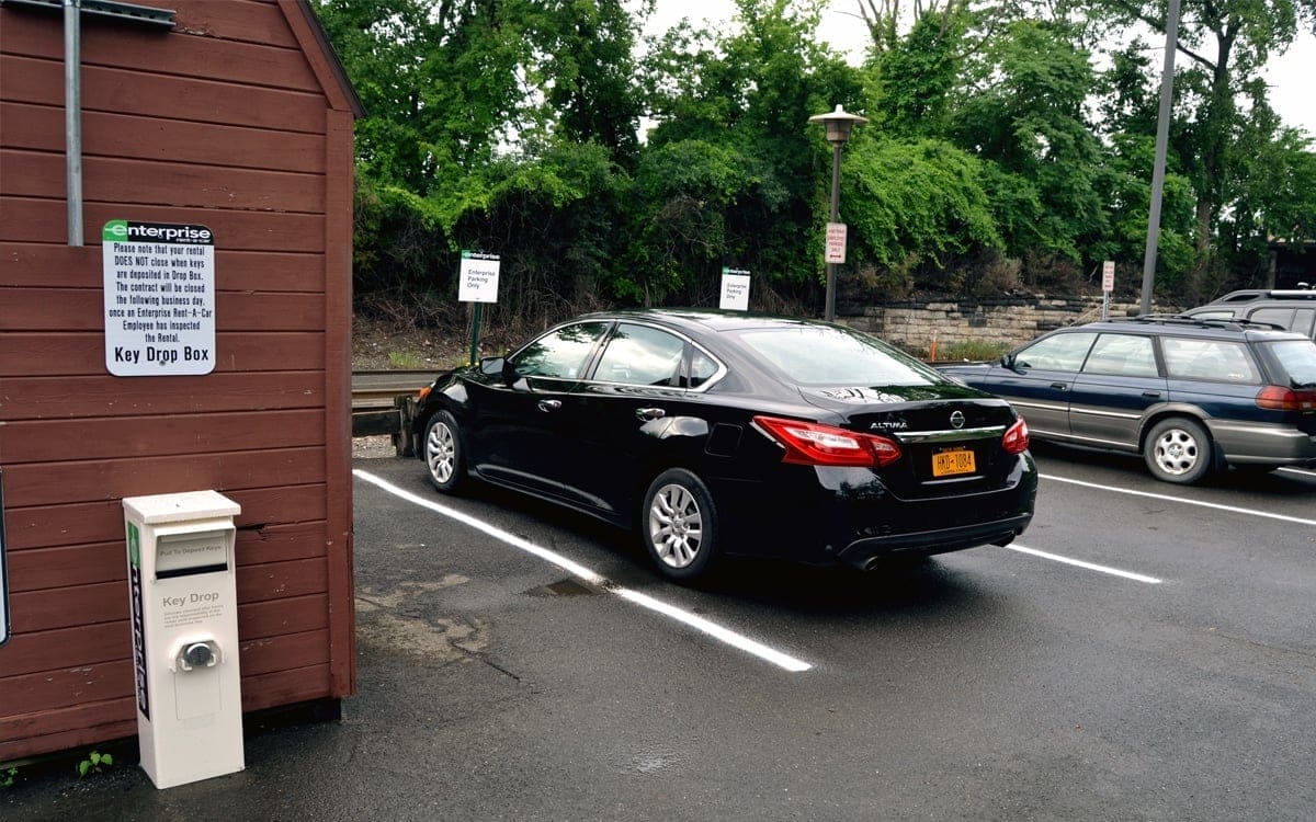 Enterprise Rent-a-Car's convenient drop-off parking right at the Hudson Station. | Photo by Andrew Frey