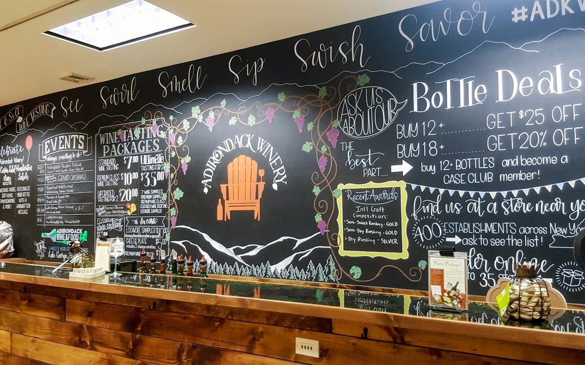 A view of the Adirondack Winery menu. | Photo by Salvatore Isola