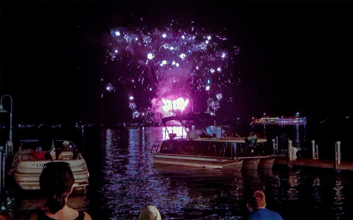 Enjoying a fireworks display in the Lake George Area. | Photo by Salvatore Isola