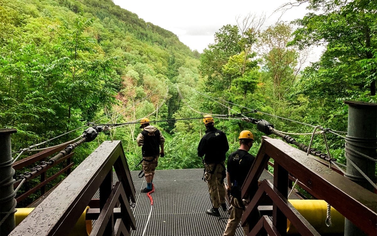 The launching point of Hunter Mountain's Zipline Tour in the Great Northern Catskills. Ready to jump? | Photo by Lauren Sandford