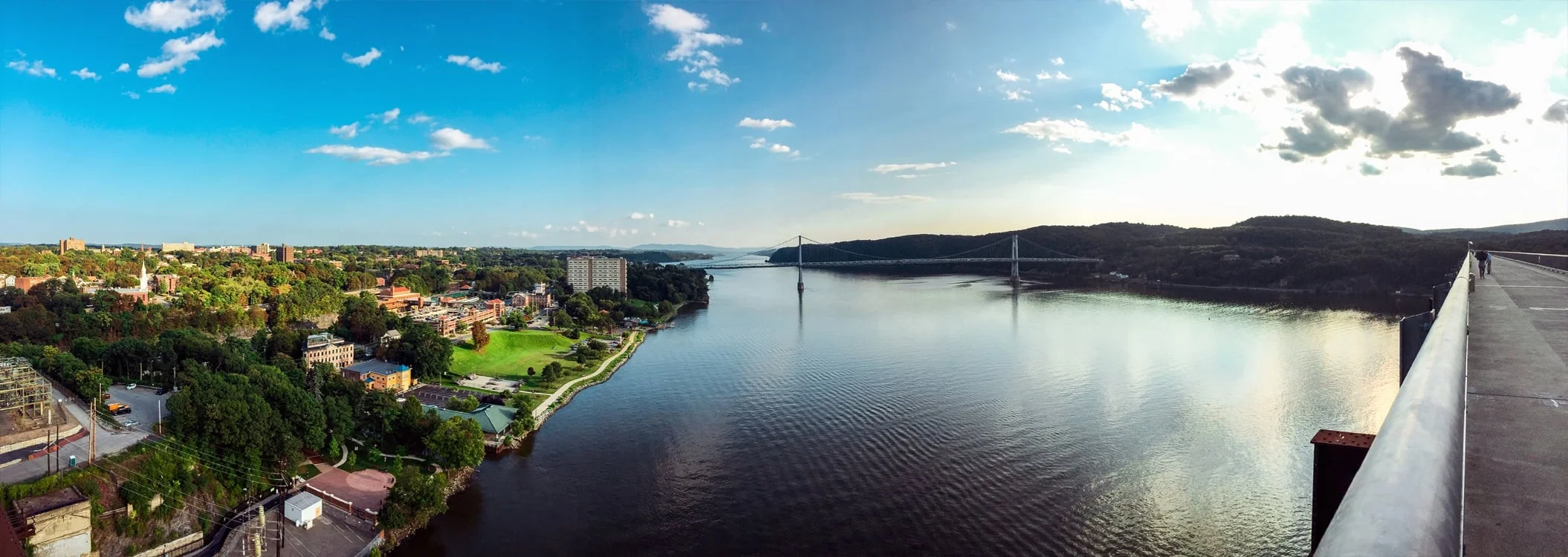 A view of Poughkeepsie, Mid-Hudson Bridge and Highland from Walkway Over the Hudson. | Photo by Andrew Frey