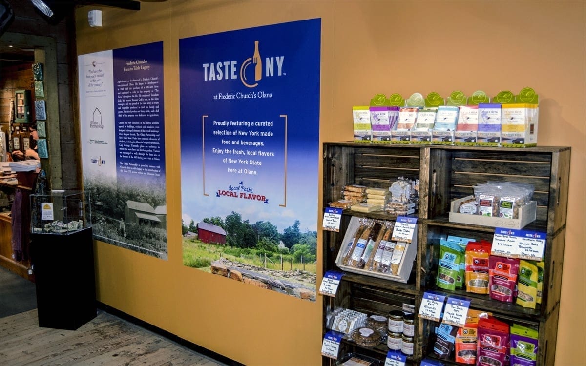The Taste NY display, a new partner of Olana State Historic Site. Find the display in the Olana gift shop. | Photo by Andrew Frey