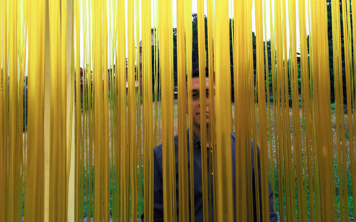 "So artsy!" Becoming one with Jesús Rafael Soto’s Penetrable. | Photo by Andrew Frey