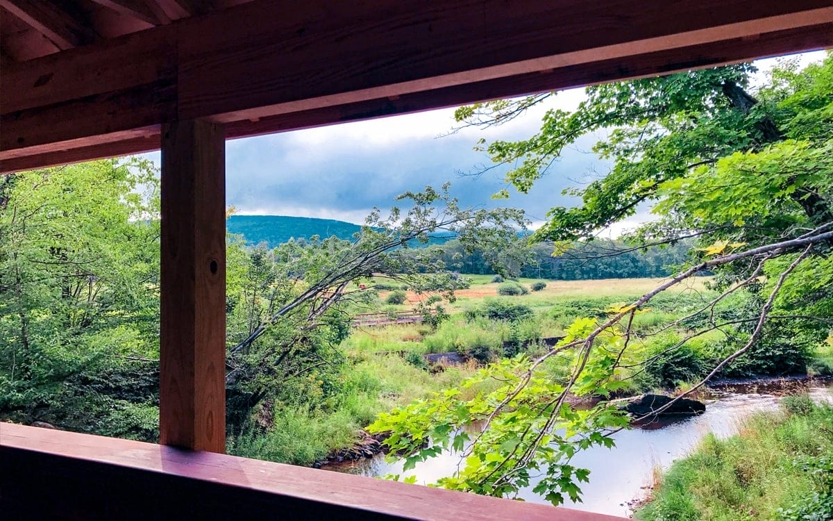 A view from the footbridge along Windham Path in the Great Northern Catskills. | Photo by Lauren Sandford