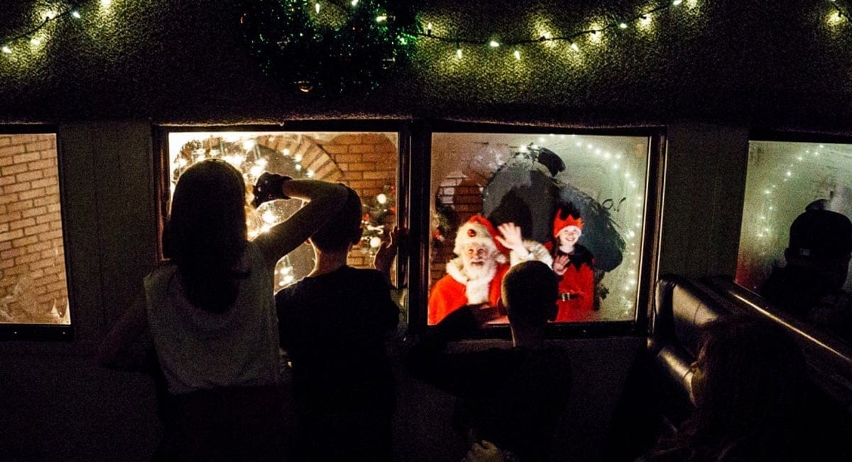 Meet Santa and his elves as you pull into the North Pole. | Photo from Catskill Mountain Railroad Polar Express