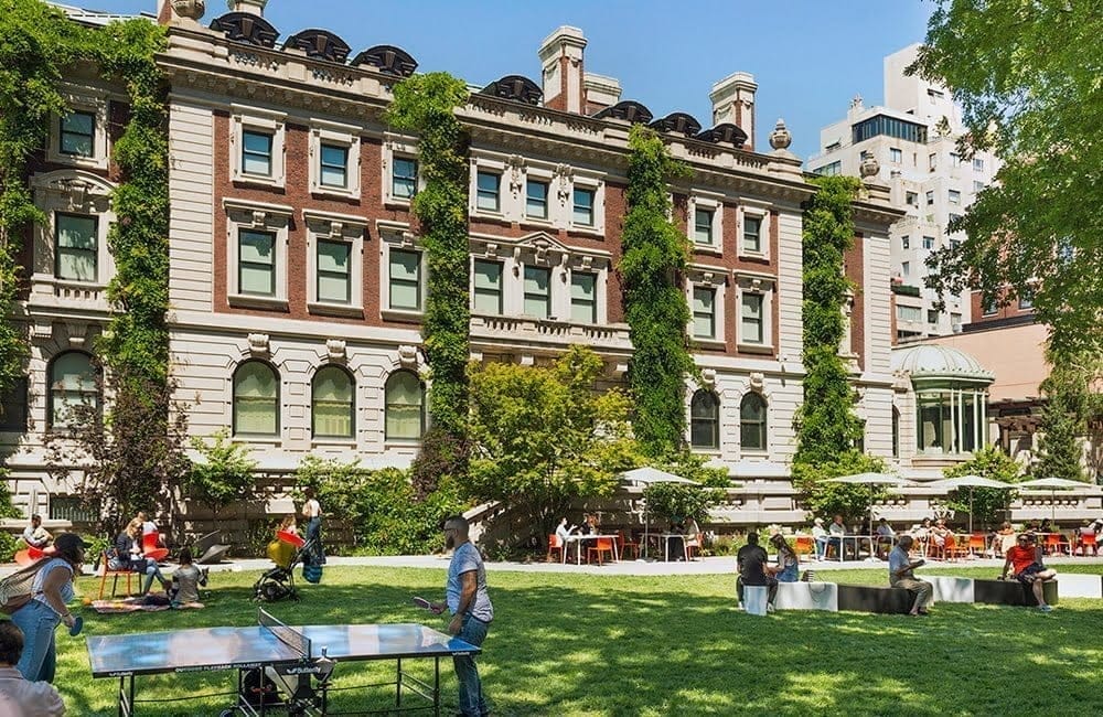 The Arthur Ross Terrace and Garden at the Cooper Hewitt Smithsonian Design Museum.