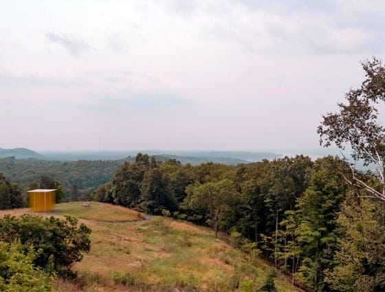 A gorgeous view of the property and the mighty Hudson from the western porch at Olana State Historic Site. | Photo by Andrew Frey