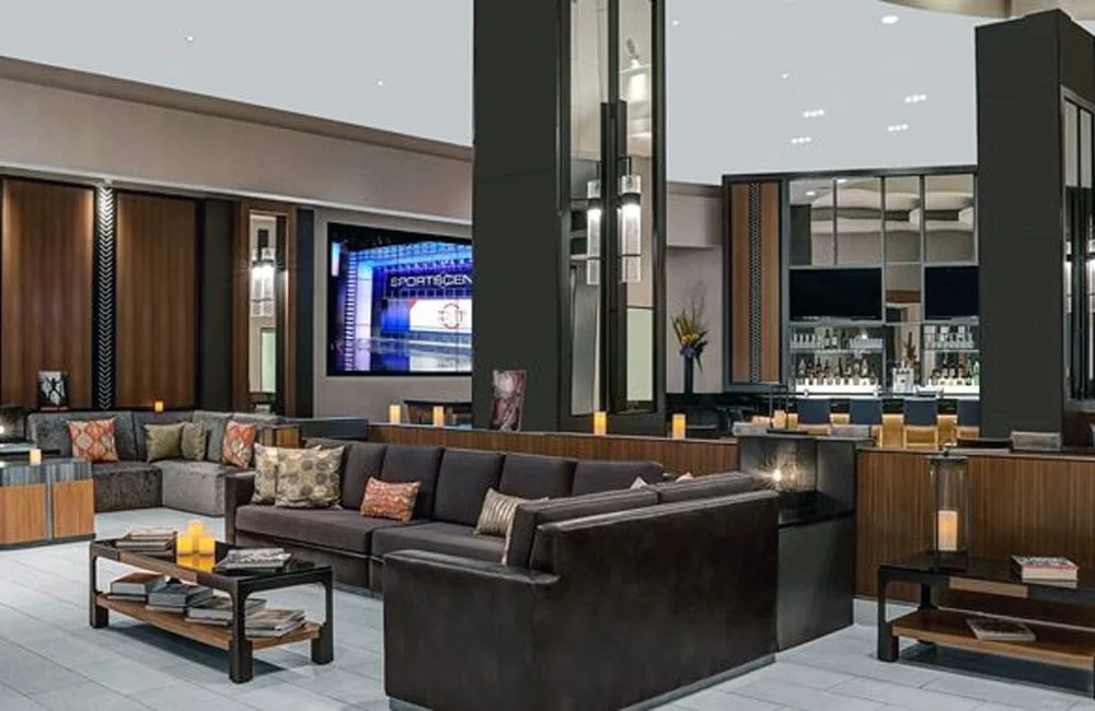 The AdLib Lounge at DoubleTree Suites Times Square. | Photo from DoubleTree Suites by Hilton: New York City - Times Square