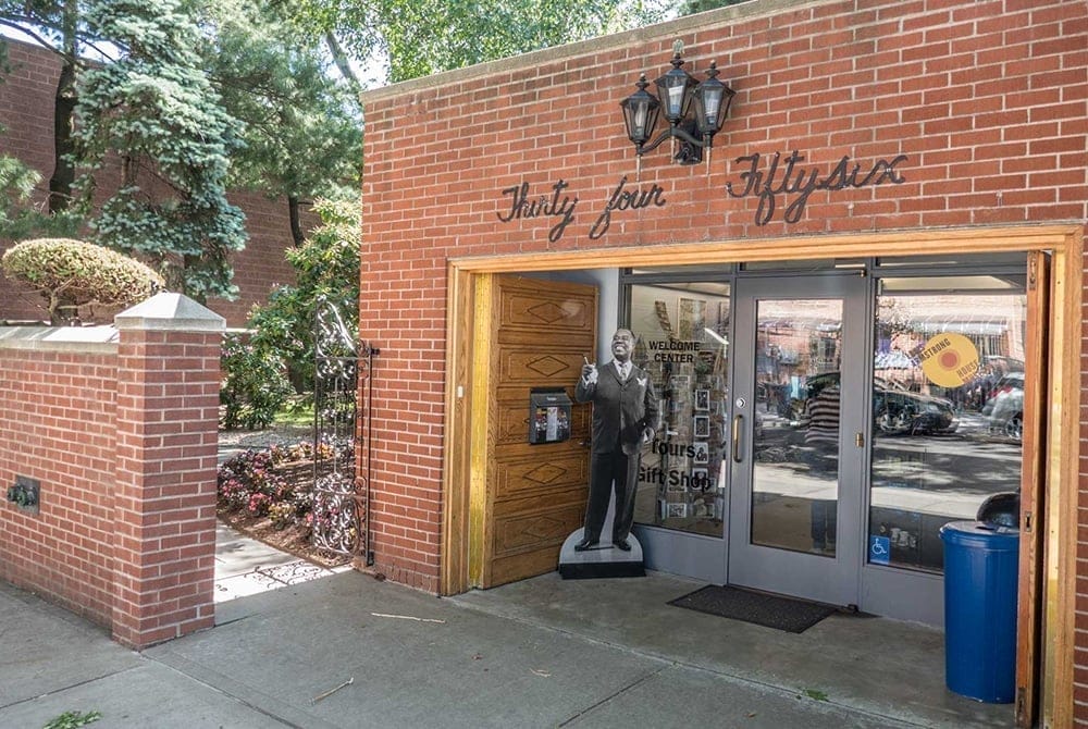 The entrance to the Louis Armstrong House.