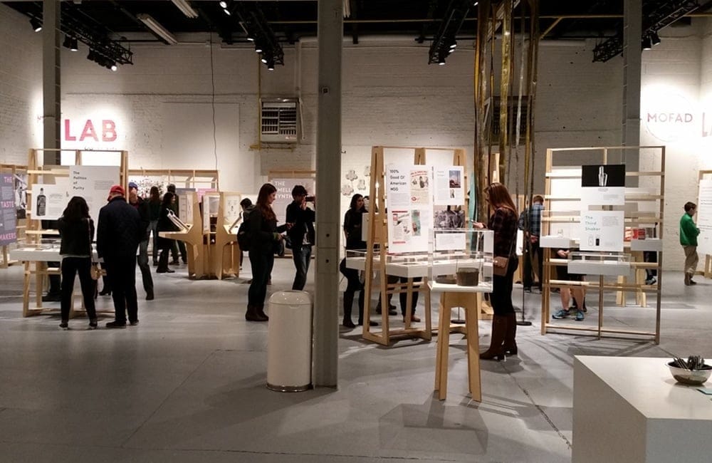 Guests pursue the Flavor: Making It and Faking It exhibit in the MOFAD Lab. | Photo from Museum of Food and Drink