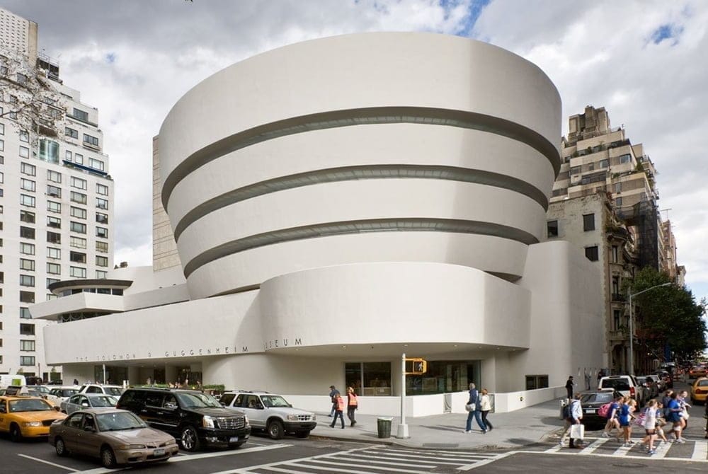 The Solomon R. Guggenheim Museum, an architectural marvel.