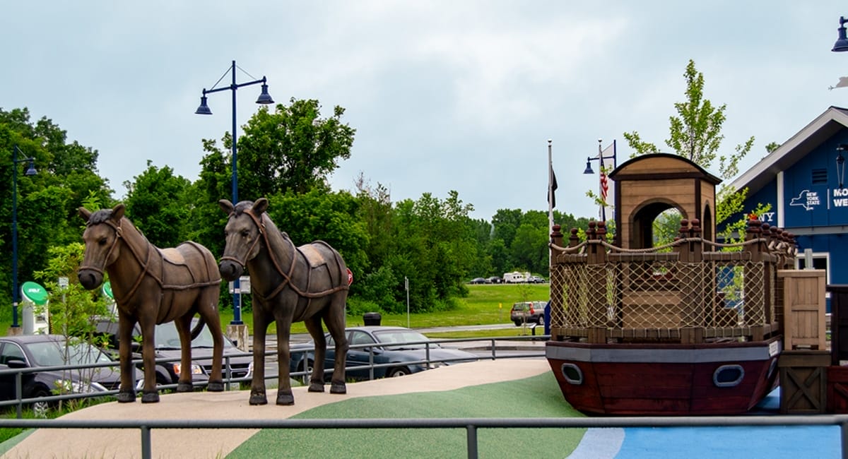 An Erie Canal-themed playground at the Mohawk Valley Visitors Center. | Photo by Andrew Frey