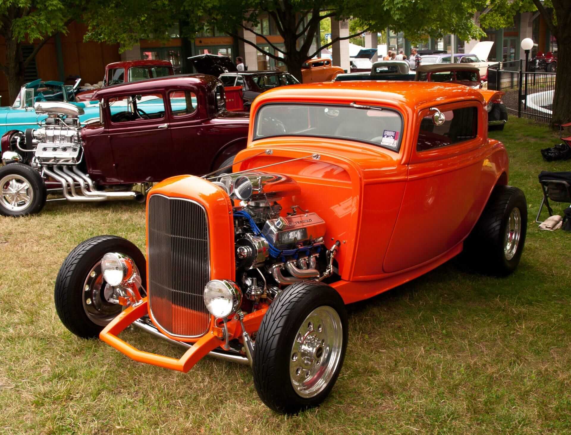 antique car at the syracuse nationals car show