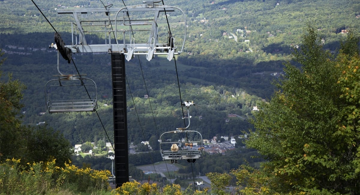 Couple on Ski Lift at Windham | Allyson Macci