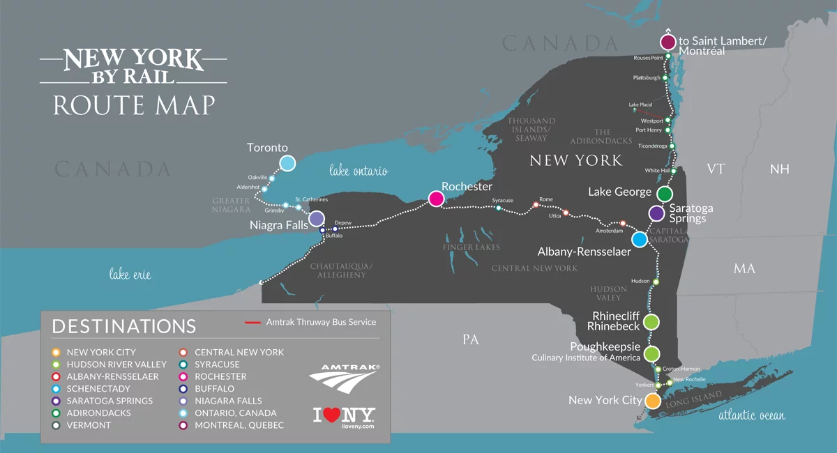 amtrak tours from new york