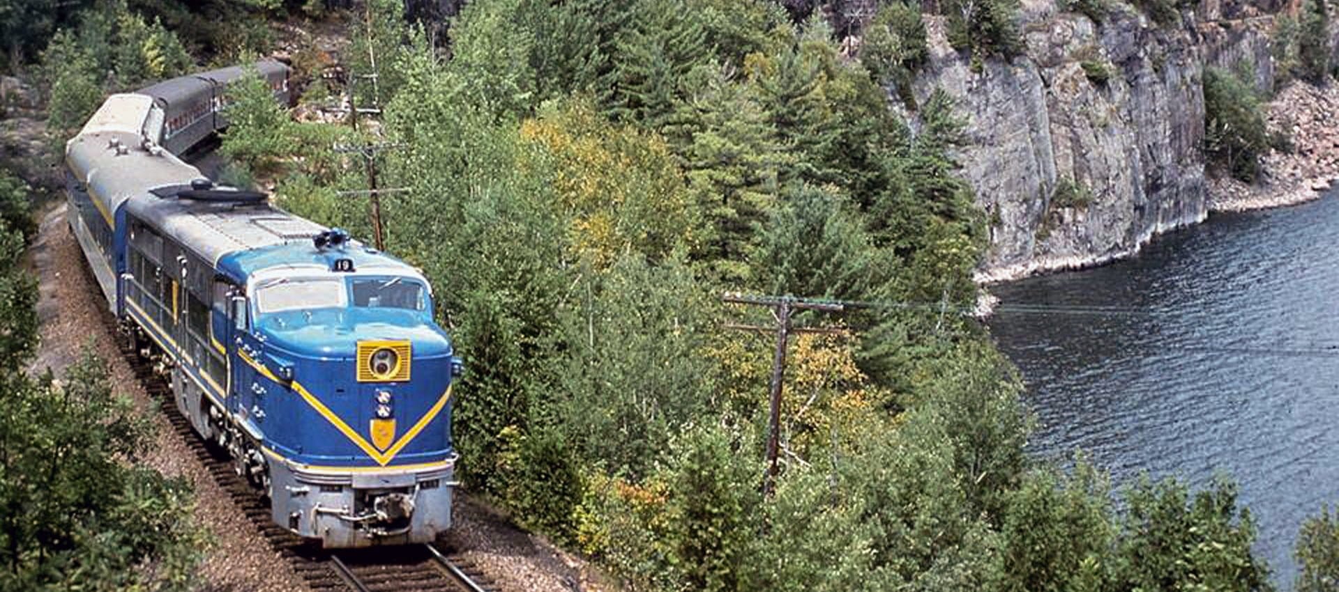 The Adirondack heads north along the shoreline of Lake Champlain. | Photo Courtesy of Kent Patterson