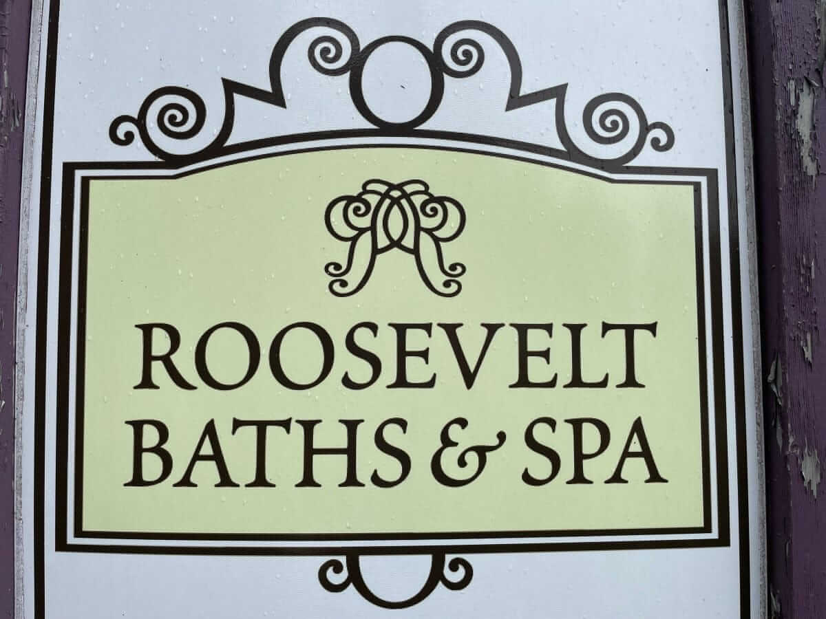 Roosevelt Baths and Spa Sign in Saratoga Springs