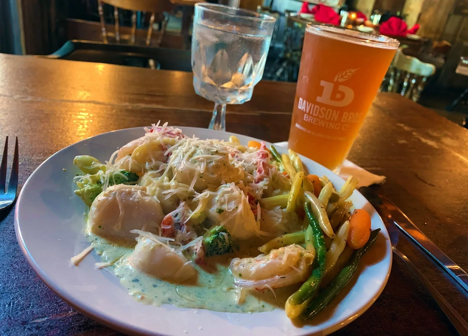 AFrey_Capital-Saratoga Region - The Anvil Inn Restaurant, Seafood Pesto Alfredo