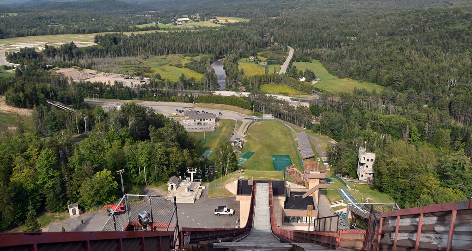 Lake Placid Olympic Ski Jumps |Stand atop the Olympic ski jumps at Lake Placid and dare to look down. | Photo Courtesy of Lisa Ballard