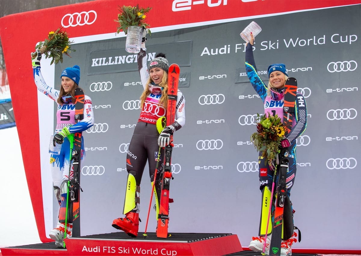 The 2018 Slalom Winners at the Killington World Cup. | Photo Courtesy of David Young