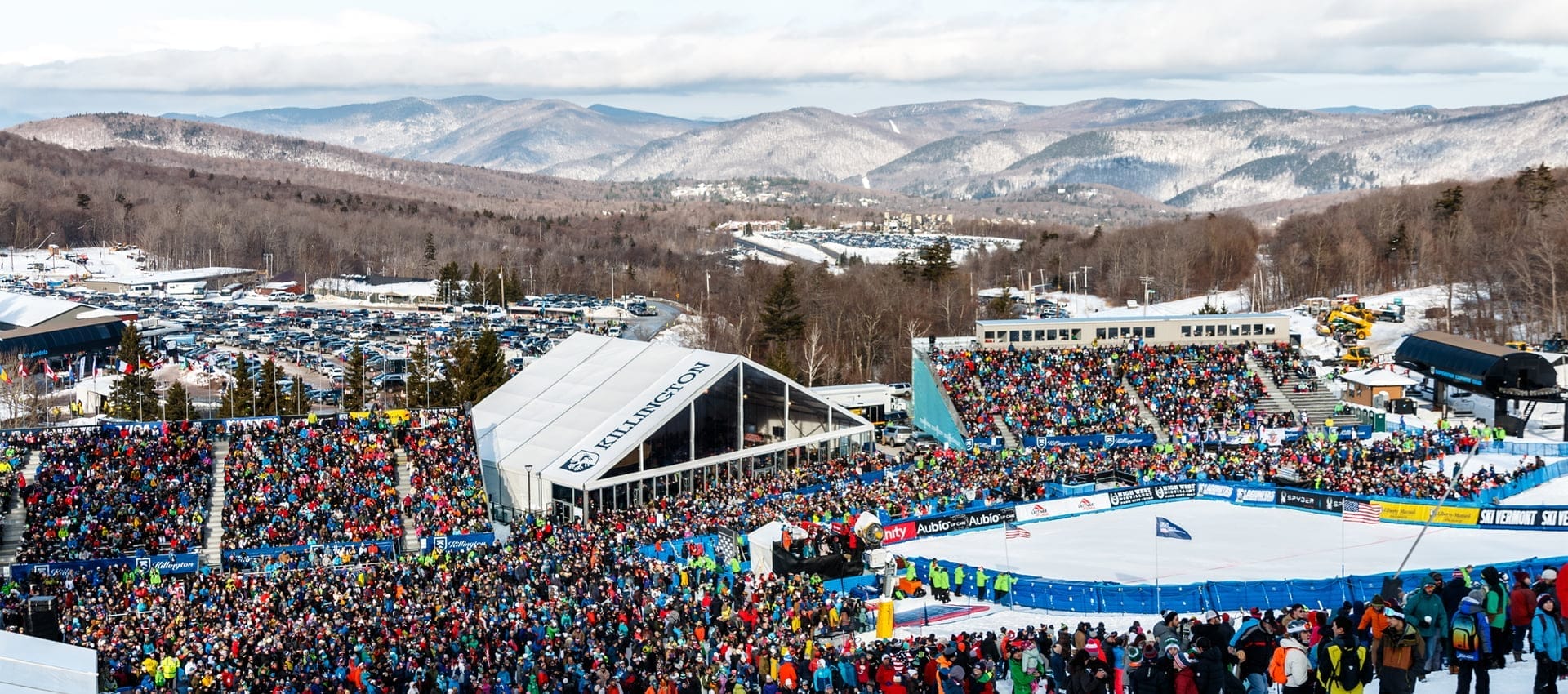 The crowd at the base of the slalom at the Killington World Cup. | Photo Courtesy of John Everett