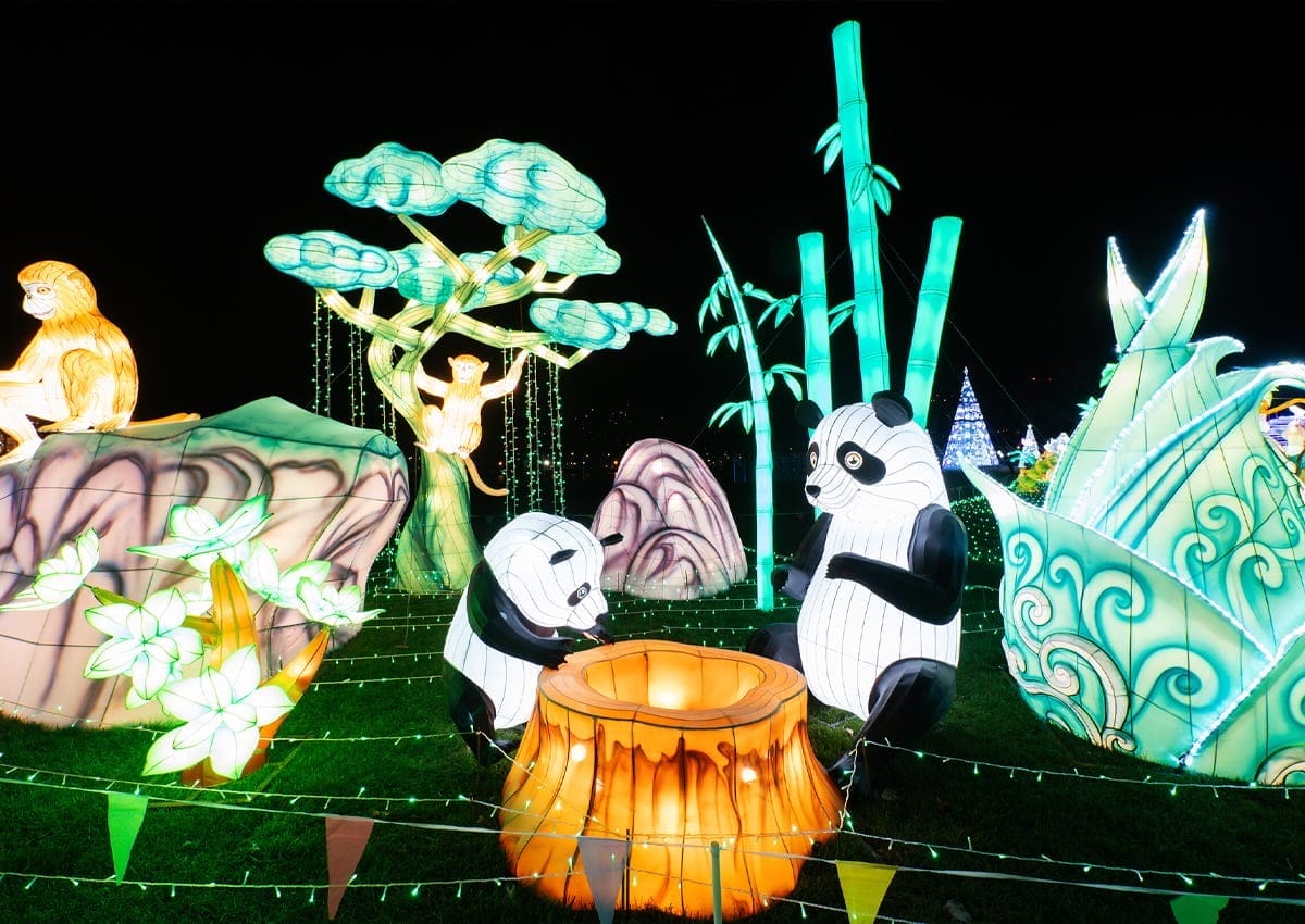 LuminoCity Festival's 'The Biefengxia Panda Reserve' at Randall's Island Park in New York City. | Photo Courtesy of LuminoCity Festival