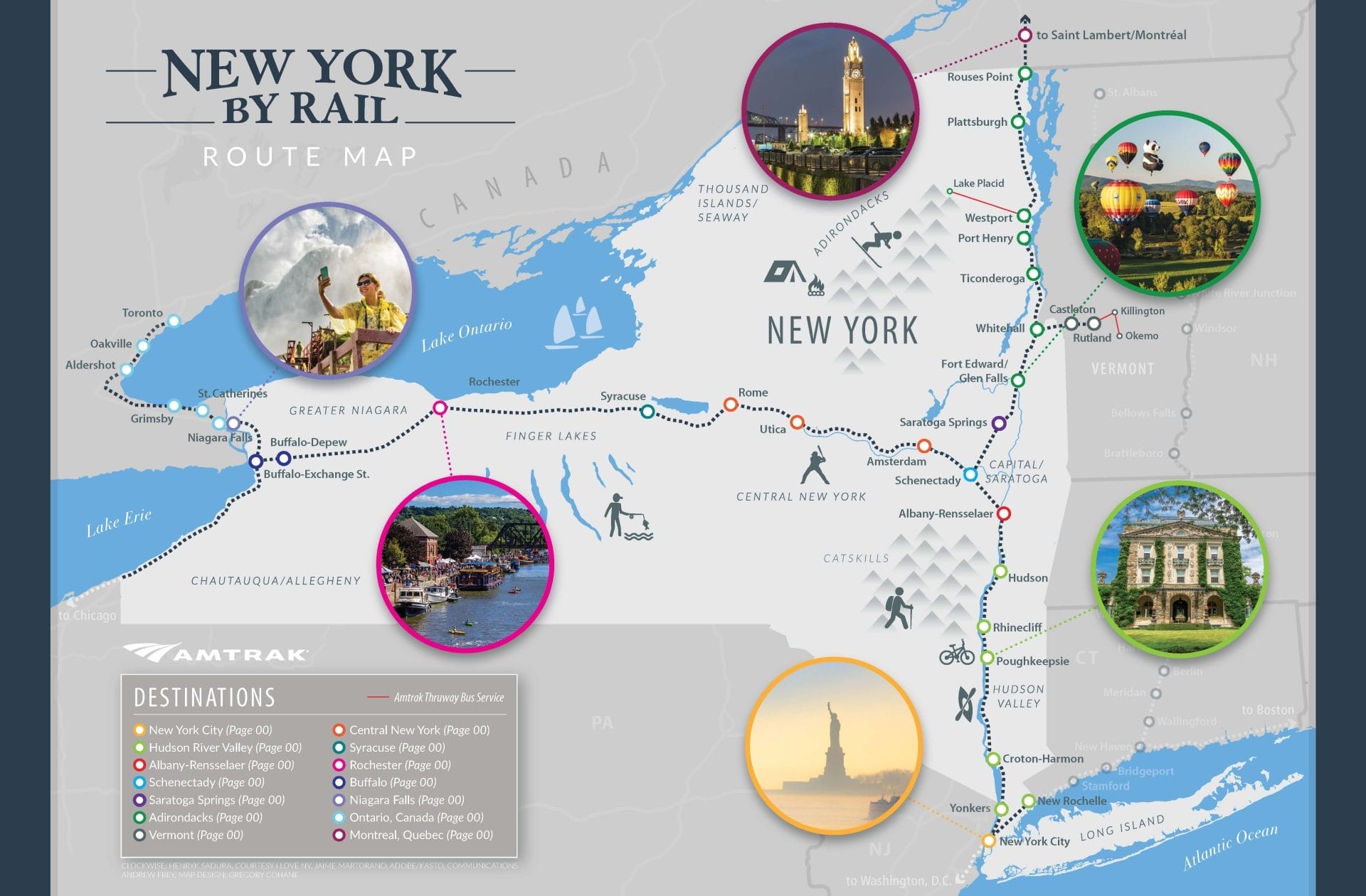 Amtrak - New York By Rail Route Map