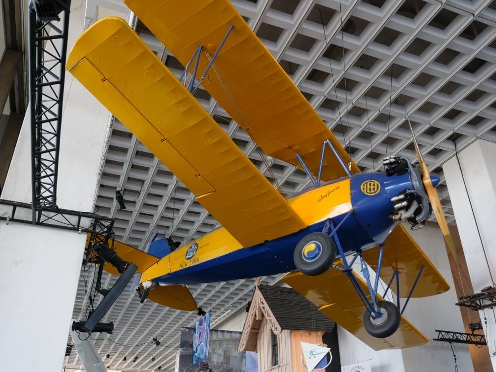 Biplane at New York State Museum Windows on New York Biplane