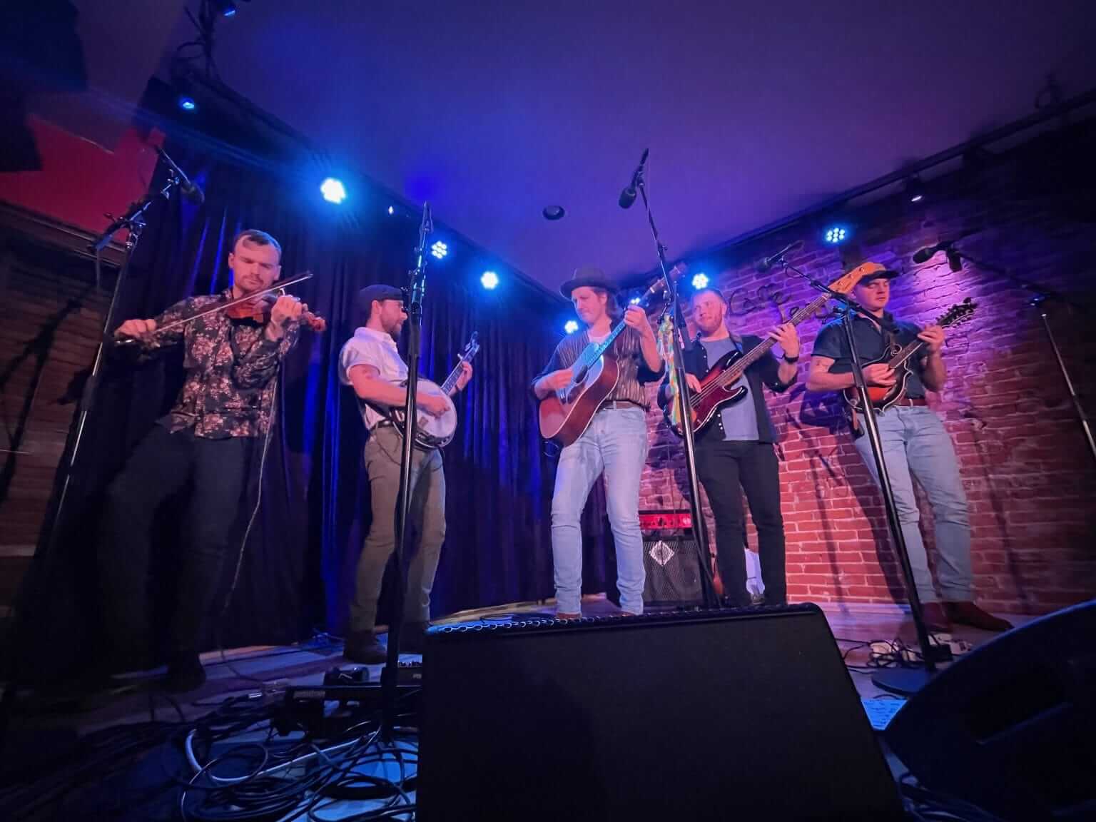 Performers on stage at Caffe Lena in Saratoga