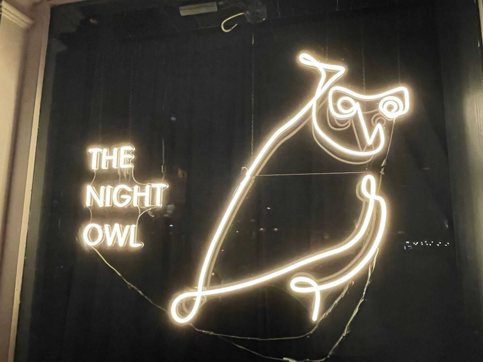 Neon sign for Night Owl in Saratoga