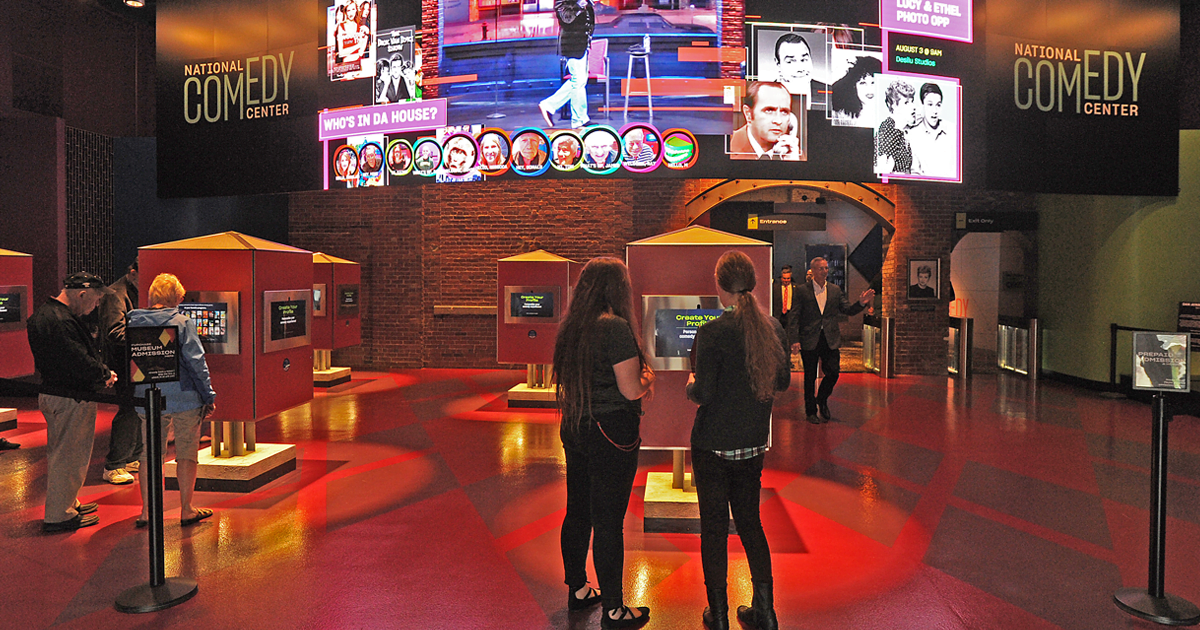 people visiting the national comedy center