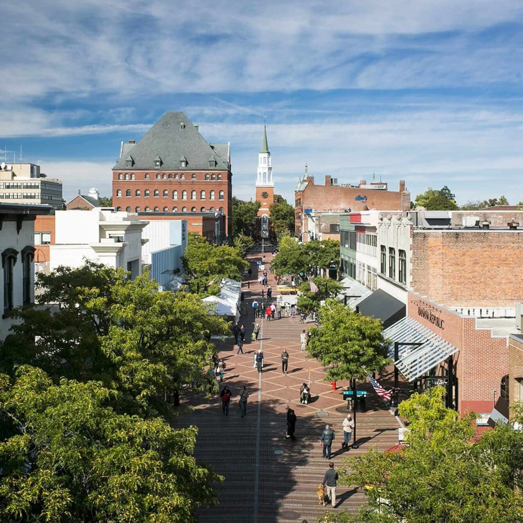 Burlington Vermont Church Street Overview