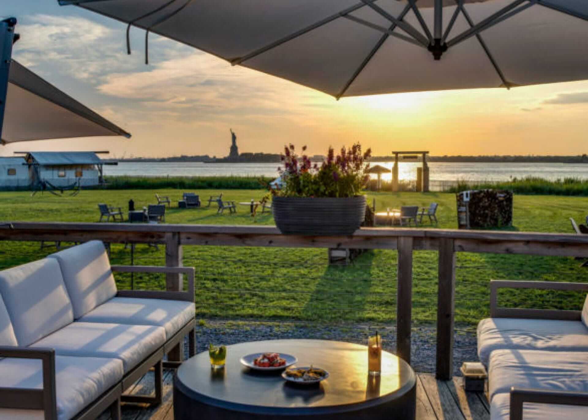 Glamping and relaxing on Governor's Island